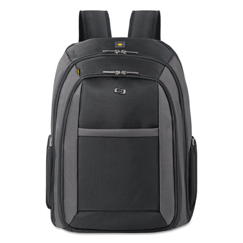 Solo Pro CheckFast Backpack, 16", 13 3/4" x 6 1/2" x 17 3/4", Black