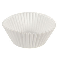Hoffmaster Fluted Bake Cups, 4 1/2 dia x 1 1/4h, White, 500/Pack, 20 Pack/Carton (HFM610032)