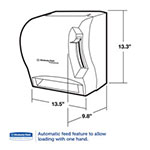 Kimberly-Clark Lev-R-Matic Roll Towel Dispenser, 13.3 x 9.8 x 13.5, Smoke view 2
