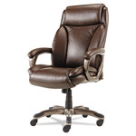 Alera Veon Series Executive High-Back Bonded Leather Chair, Supports up to 275 lbs., Brown Seat/Brown Back, Bronze Base orginal image