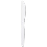 Genuine Joe 10431 White Polystyrene Plastic Knives, Heavy/Medium Weight orginal image