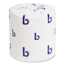 Boardwalk 2-Ply Toilet Tissue, Septic Safe, White, 125 ft Roll Length, 500 Sheets/Roll, 96 Rolls/Carton