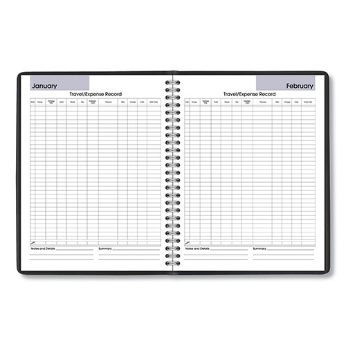 At-A-Glance DayMinder Monthly Planner with Notes Column, Ruled Blocks, 8.75 x 7, Black Cover, 12-Month (Jan to Dec): 2024