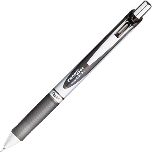 Pentel Retractable Liquid Gel Pen, Fast-Drying, 0.3mm Tip, Black