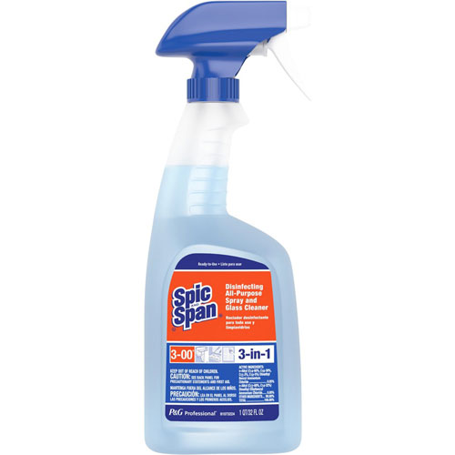 Spic and Span Disinfecting All-Purpose Spray and Glass Cleaner, 32 oz Spray Bottle, 6/Carton