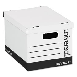 Universal Basic-Duty Easy Assembly Storage Files, Letter/Legal Files, White, 12/Carton (UNV95223)