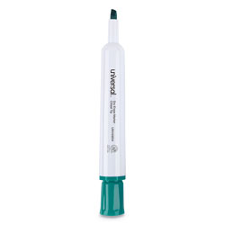 Universal Dry Erase Marker, Broad Chisel Tip, Green, Dozen (UNV43654)