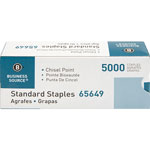 Business Source Standard Staples, Chisel Point, 1/2" W, 1/4" L, 210 Strip view 1