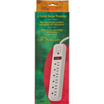 Compucessory 25102 Strip Surge Protector, 6 Outlets, 840 Joules, 6' Cord, 330 V view 1