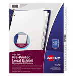 Avery Preprinted Legal Exhibit Side Tab Index Dividers, Avery Style, 25-Tab, 1 to 25, 11 x 8.5, White, 1 Set orginal image