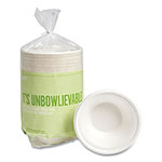 Perk™ PFAS-Free Compostable Bagasse Bowls, 12 oz, White, 125/Pack orginal image