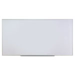Universal Deluxe Melamine Dry Erase Board, 96 x 48, Melamine White Surface, Silver Anodized Aluminum Frame orginal image