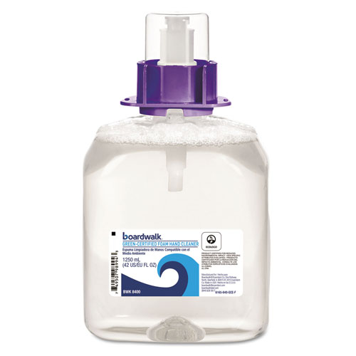Boardwalk Green Certified Foam Soap, Fragrance Free, 1,250 mL Refill, 4/Carton