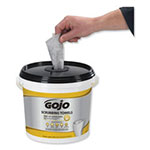 Gojo Scrubbing Towels, Hand Cleaning, White/Yellow, 170/Bucket, 2 Buckets/Carton view 2