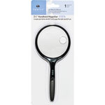 Sparco Round Hand Held Magnifier, 3-1/2" Diameter, Black Plastic Frame view 1
