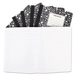 Universal Composition Book, Wide/Legal Rule, Black Marble Cover, (100) 9.75 x 7.5 Sheets, 6/Pack view 2