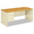 HON® 38000 Series Left Pedestal Desk, 66w x 30d x 29.5h, Harvest/Putty (HON38292LCL)