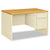 HON® 38000 Series Right Pedestal Desk, 48w x 30d x 29.5h, Harvest/Putty (HON38251CL)