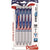 Pentel® EnerGel RTX Retractable Gel Pen, 0.7mm, Black Ink, Red/White/Blue Barrel, 5/Pack (PENBL77USABP5A)