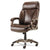 Alera® Veon Series Executive High-Back Bonded Leather Chair, Supports up to 275 lbs., Brown Seat/Brown Back, Bronze Base (ALEVN4159)