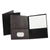 Oxford™ Two Pocket Portfolio, Black, Box of 25 (ESS57506)