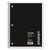 Universal® Wirebound Notebook, 1-Subject, Medium/College Rule, Black Cover, (70) 10.5 x 8 Sheets (UNV66610)