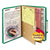 Smead™ 6-Section Pressboard Top Tab Pocket-Style Classification Folders with SafeSHIELD Fasteners, 2 Dividers, Letter, Green, 10/Box (SMD14083)