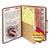 Smead™ 6-Section Pressboard Top Tab Pocket-Style Classification Folders with SafeSHIELD Fasteners, 2 Dividers, Letter, Red, 10/Box (SMD14079)