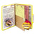 Smead™ 6-Section Pressboard Top Tab Pocket-Style Classification Folders with SafeSHIELD Fasteners, 2 Dividers, Letter, Yellow, 10/BX (SMD14084)