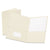Oxford™ Twin-Pocket Folder, Embossed Leather Grain Paper, White, 25/Box (ESS57504)