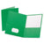 Oxford™ Twin-Pocket Folder, Embossed Leather Grain Paper, Light Green, 25/Box (ESS57503)
