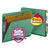 Smead™ End Tab Colored Pressboard Classification Folders with SafeSHIELD Coated Fasteners, 2 Dividers, Letter Size, Green, 10/Box (SMD26785)