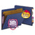 Smead™ End Tab Pressboard Classification Folders with SafeSHIELD Fasteners, 2 Dividers, Letter Size, Dark Blue, 10/Box (SMD26784)