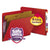Smead™ End Tab Pressboard Classification Folders with SafeSHIELD Fasteners, 2 Dividers, Letter Size, Bright Red, 10/Box (SMD26783)
