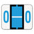Smead™ A-Z Color-Coded End Tab Filing Labels, O, 1 x 1.25, White, 500/Roll (SMD67085)