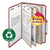 Smead™ 100% Recycled Pressboard Classification Folders, 3 Dividers, Legal Size, Red, 10/Box (SMD19099)
