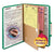 Smead™ 6-Section Pressboard Top Tab Pocket-Style Classification Folders with SafeSHIELD Fasteners, 2 Dividers, Legal, Green, 10/BX (SMD19083)