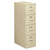 HON® 310 Series Four-Drawer Full-Suspension File, Letter, 15w x 26.5d x 52h, Putty (HON314PL)