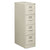 HON® 510 Series Four-Drawer Full-Suspension File, Letter, 15w x 25d x 52h, Light Gray (HON514PQ)