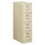 HON® 510 Series Four-Drawer Full-Suspension File, Letter, 15w x 25d x 52h, Putty (HON514PL)