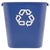 Rubbermaid® Commercial Deskside Recycling Container, Medium, 28.13 qt, Plastic, Blue (RUB295673BE)