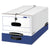 Bankers Box® LIBERTY Heavy-Duty Strength Storage Boxes, Letter Files, 12.25" x 24.13" x 10.75", White/Blue, 4/Carton (FEL0001103)