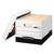 Bankers Box® R-KIVE Heavy-Duty Storage Boxes, Letter/Legal Files, 12.75" x 16.5" x 10.38", White/Black, 12/Carton (FEL00724)