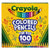 Crayola® Long-Length Colored Pencil Set, 3.3 mm, 2B (#1), Assorted Lead/Barrel Colors, 100/Pack (CYO688100)