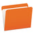 Pendaflex® Double-Ply Reinforced Top Tab Colored File Folders, Straight Tab, Letter Size, Orange, 100/Box (ESSR152ORA)