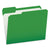 Pendaflex® Double-Ply Reinforced Top Tab Colored File Folders, 1/3-Cut Tabs, Letter Size, Bright Green, 100/Box (ESSR15213BGR)