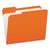 Pendaflex® Double-Ply Reinforced Top Tab Colored File Folders, 1/3-Cut Tabs, Letter Size, Orange, 100/Box (ESSR15213ORA)