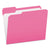 Pendaflex® Double-Ply Reinforced Top Tab Colored File Folders, 1/3-Cut Tabs, Letter Size, Pink, 100/Box (ESSR15213PIN)
