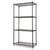 Alera® NSF Certified Industrial 4-Shelf Wire Shelving Kit, 36w x 18d x 72h, Black (ALESW503618BL)