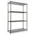 Alera® NSF Certified Industrial 4-Shelf Wire Shelving Kit, 48w x 18d x 72h, Black (ALESW504818BL)